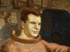 Yury Gagarin. Picture fragment \"Gagarin\'s Breakfast\".